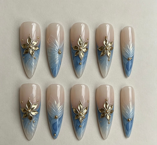 Gilded Blue Lotus